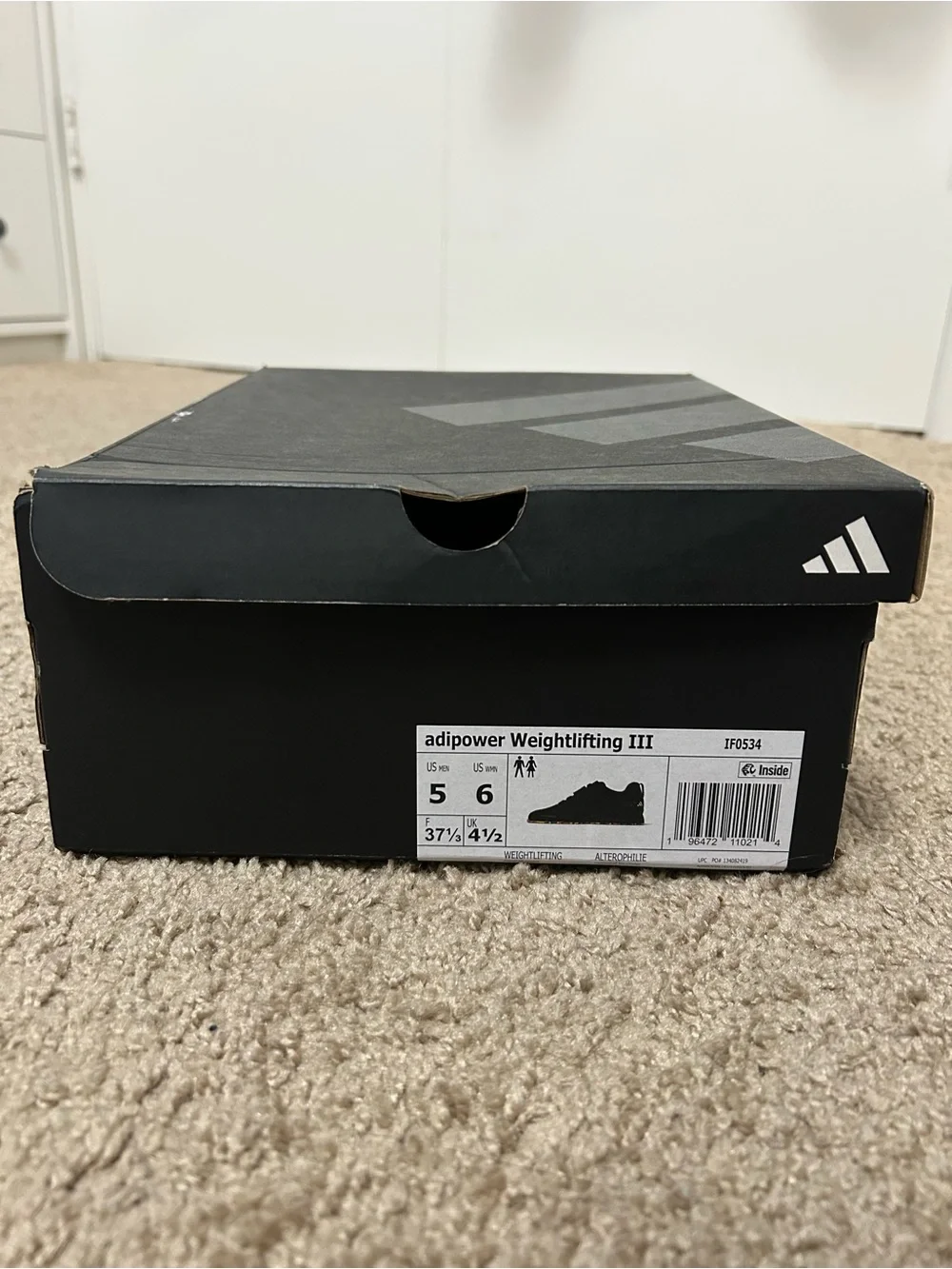 adidas Black and Gray Shoe Box